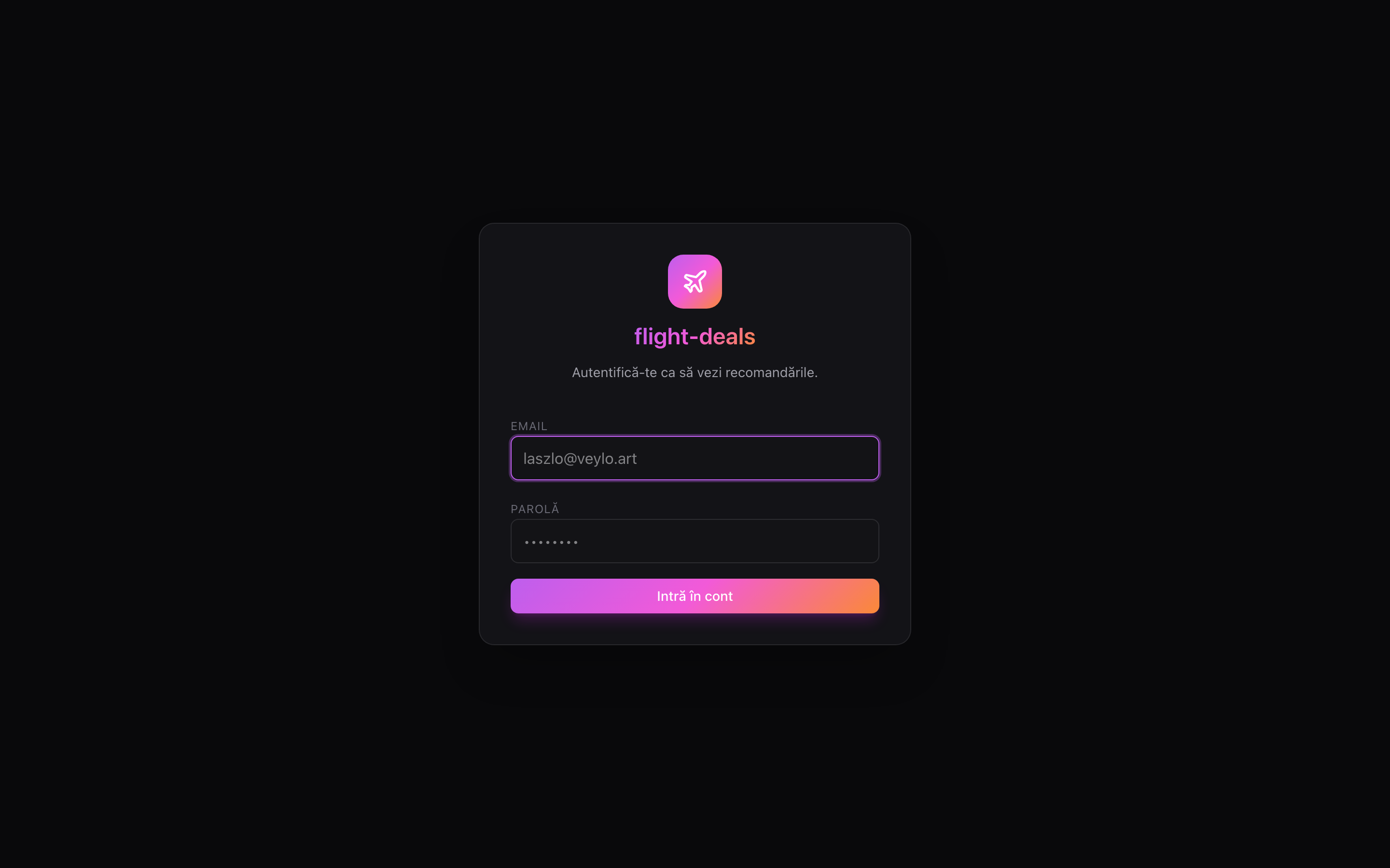 Flight Deals AI — live screenshot