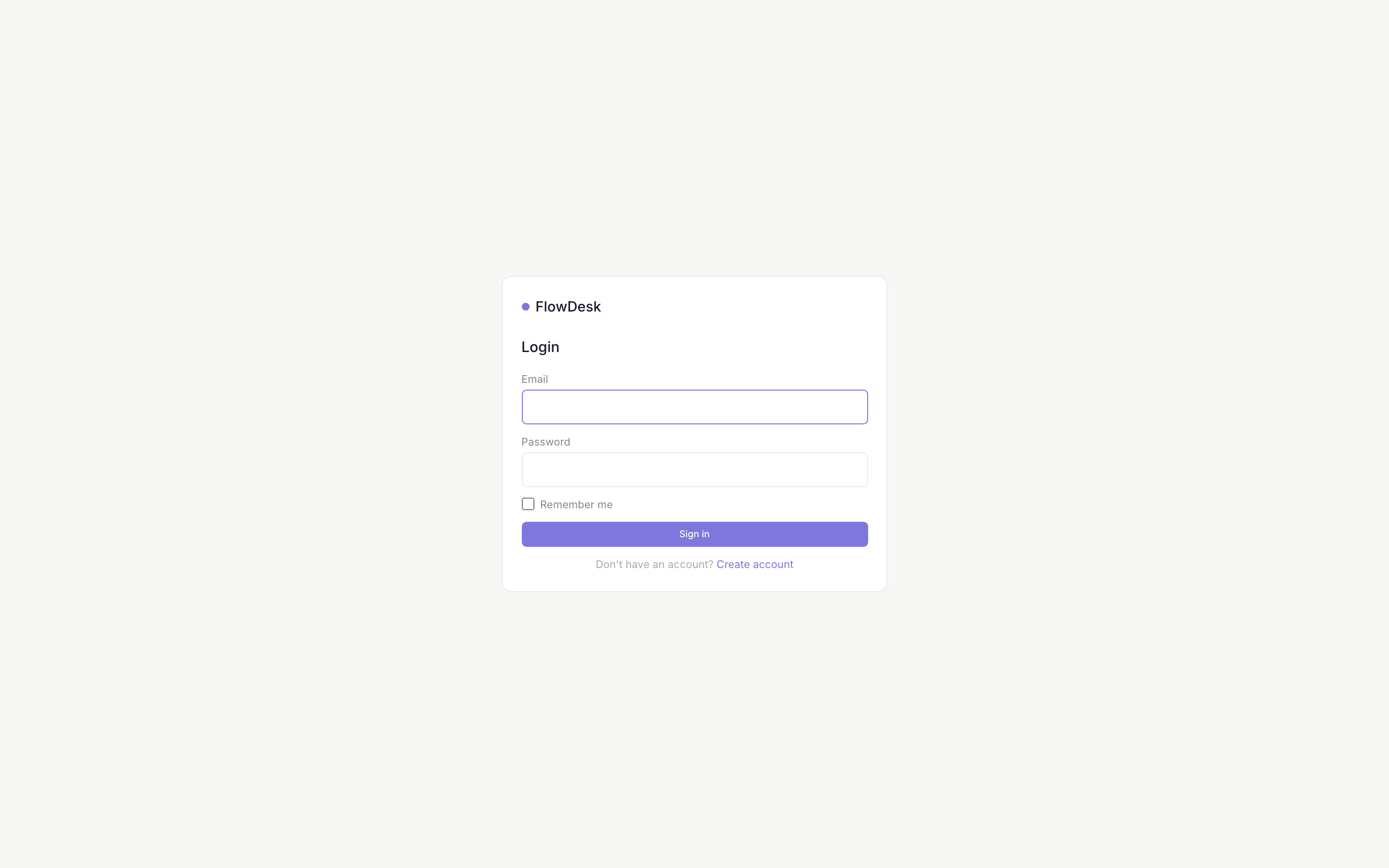 FlowDesk — live screenshot